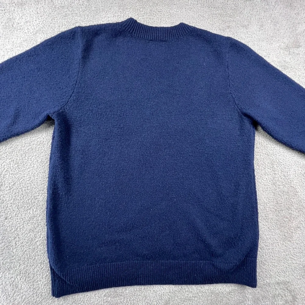 Joyful Graphic Sweater Womens 0X 14W Navy Blue Crewneck Terra‎ & Sky